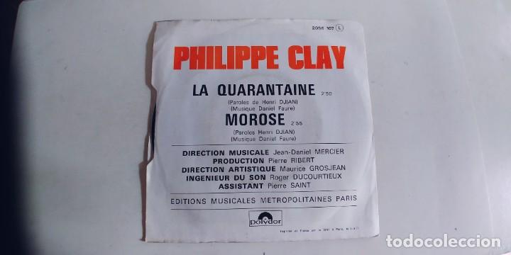 Discos de vinilo: PHILIPPE CLAY-SINGLE LA QUARANTAINE-FRANCES - Foto 2