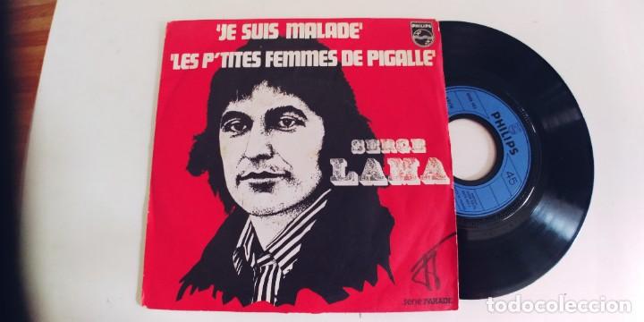 Discos de vinilo: SERGE LAMA-SINGLE JE SUIS MALADE-FRANCES - Foto 1
