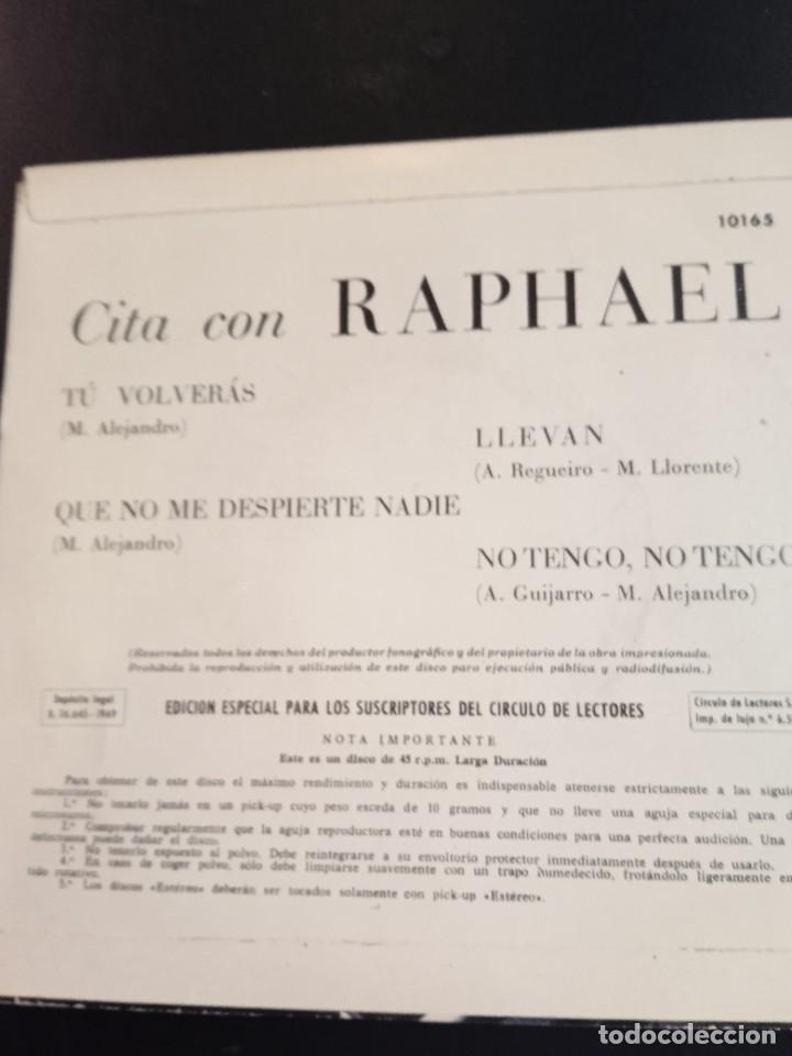 Discos de vinilo: RAPHAEL. CITA CON RAPHAEL. EP - Foto 2