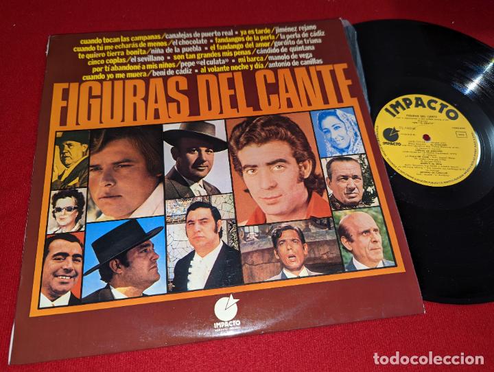 Discos de vinilo: FIGURAS DEL CANTE Canalejas+Rejano+Perla Cadiz+Chocolate+Sevillano+Manolo Vega++ LP 1975 Impacto