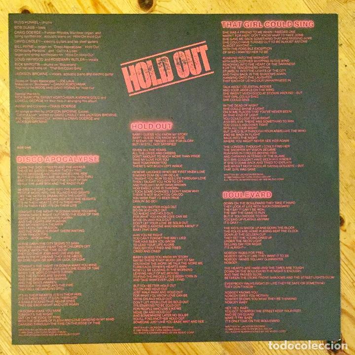 Discos de vinilo: JACKSON BROWNE : HOLD OUT [ASYLUM - ESP 1980] LP - Foto 3