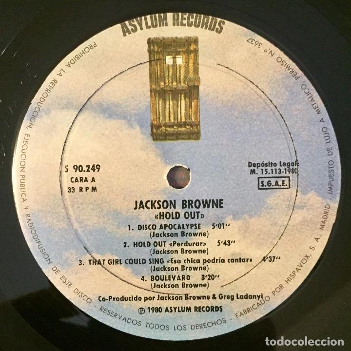 Discos de vinilo: JACKSON BROWNE : HOLD OUT [ASYLUM - ESP 1980] LP - Foto 4