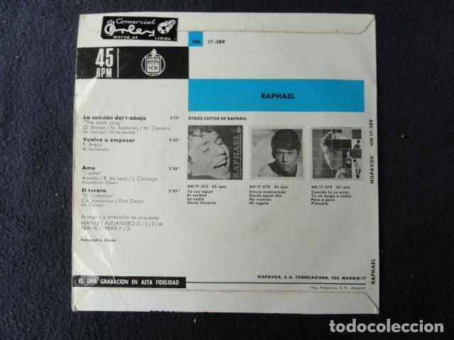 Discos de vinilo: DISCO - RAPHAEL - HISPAVOX. A&Ntilde;O 1966. - Foto 3