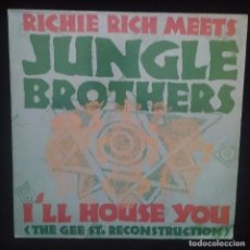 Discos de vinilo: LP - RICHIE RICH MEETS JUNGLE BROTHERS ‎– I'LL HOUSE YOU (THE GEE ST. RECONSTRUCTION). Lote 345949213