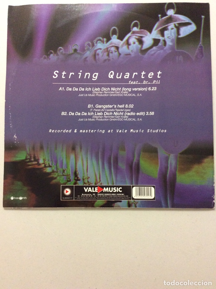 Discos de vinilo: String Quartet. Feat. Dr Pil. Da da da ich lieb dich nicht - Foto 2