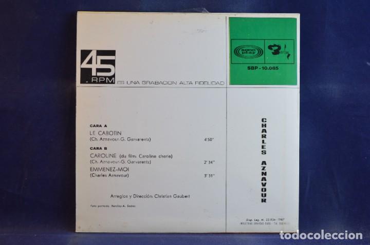 Discos de vinilo: CHARLES AZNAVOUR - LE CABOTIN - EP - Foto 2