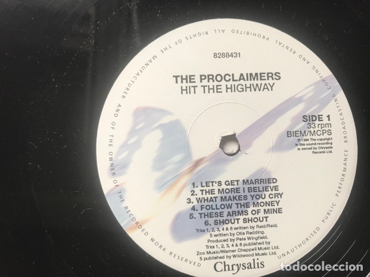 Discos de vinilo: The Proclaimers. Hit the highway - Foto 4
