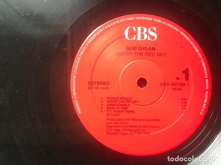 Discos de vinilo: Bob Dylan. Under the red sky - Foto 4