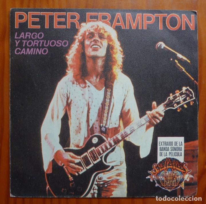 Discos de vinilo: PETER FRAMPTON / THE LONG AND WINDING ROAD / BSO / 1977 / SINGLE - Foto 1