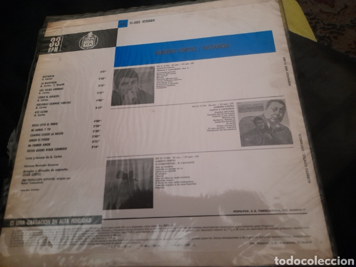 Discos de vinilo: DISTANCIA, vinilo de Alberto Cortez - Foto 3
