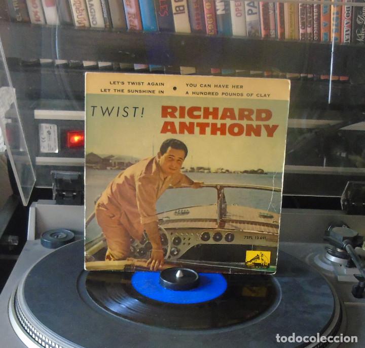 Discos de vinilo: RICHARD ANTHONY ---- LET&acute;S TWIST AGAIN + 3 - Foto 1