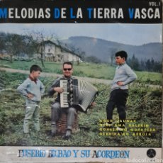Discos de vinilo: EP - EUSEBIO BILBAO Y SU ACORDEON - MELODIAS DE LA TIERRA VASCA VOL.1 - AGUR JAUNAK 1968. Lote 346232793