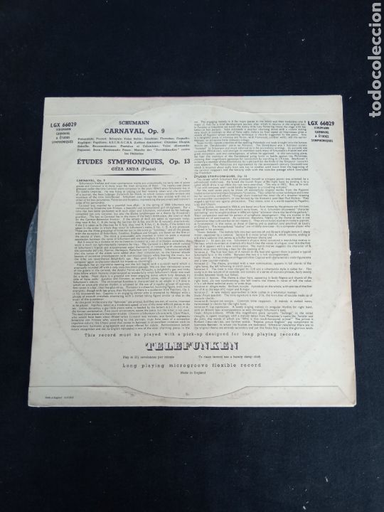 Discos de vinilo: SHUMANN. CARNAVAL - Foto 2
