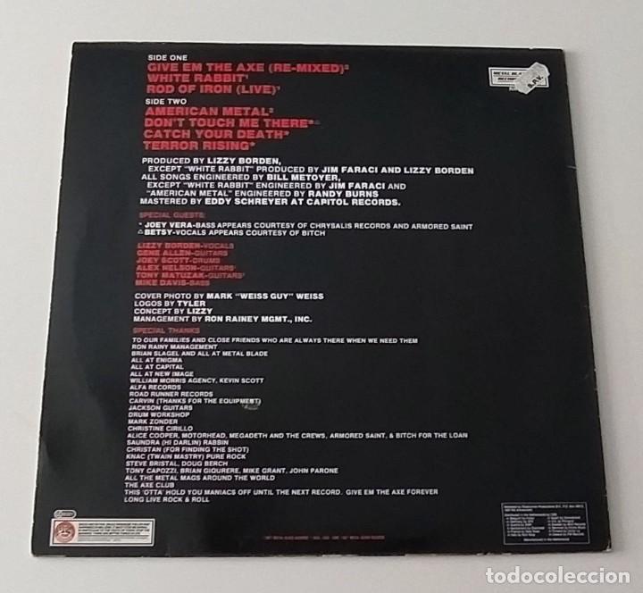 Discos de vinilo: LP LIZZY BORDEN - TERROR RISING - Foto 2
