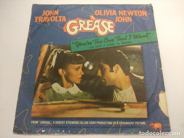 Discos de vinilo: GREASE/JOHN TRAVOLTA-OLIVIA NEWTON JOHN/SINGLE. - Foto 1