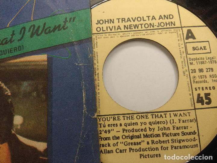 Discos de vinilo: GREASE/JOHN TRAVOLTA-OLIVIA NEWTON JOHN/SINGLE. - Foto 2