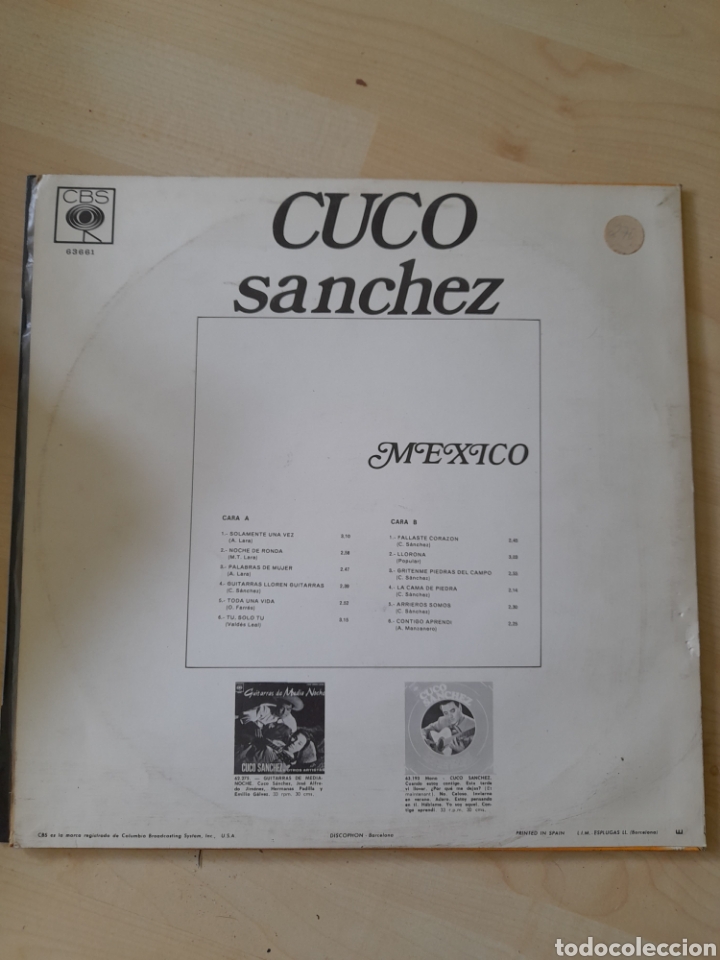 Discos de vinilo: Cuco S&aacute;nchez. Mexico - Foto 2