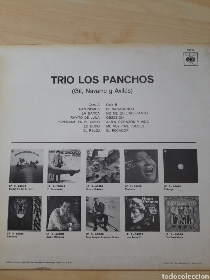 Discos de vinilo: Trio Los Panchos - Foto 2