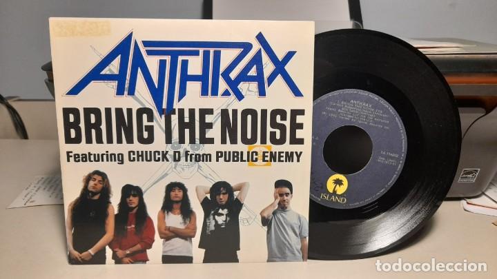 Discos de vinilo: SG ANTHRAX : BRING THE NOISE - Foto 1