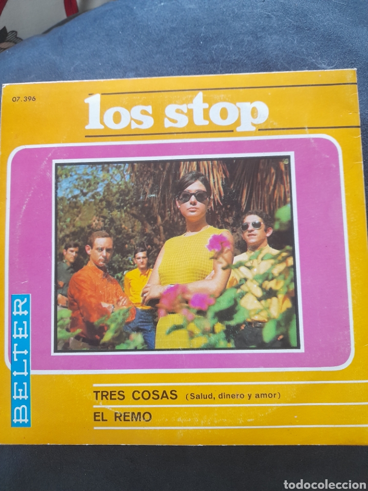 Discos de vinilo: Los Stop. Tres cosas, El remo - Foto 2