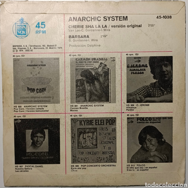 Discos de vinilo: ANARCHIC SYSTEM (versi&oacute;n original) - Foto 2