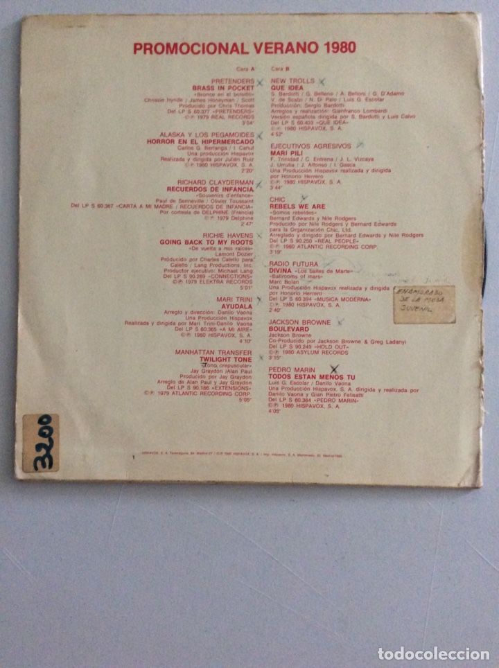 Discos de vinilo: Promocional verano 1980. Hispa Vox - Foto 2