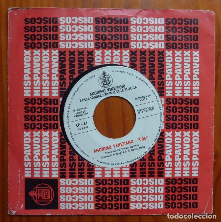 Discos de vinilo: ANONIMO VENEZIANO / BSO / PROMOCIONAL / 1971 / SINGLE - Foto 1