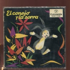 Discos de vinilo: EL CONEJO Y LA ZORRA. LOS ENANOS DEL CASTILLO ENCANTADO. COLUMBIA 1958. EP. MUY DIFICIL