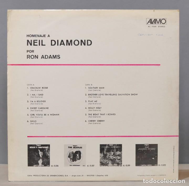 Discos de vinilo: LP. RON ADAMS. HOMENAJE A NEIL DIAMOND - Foto 2