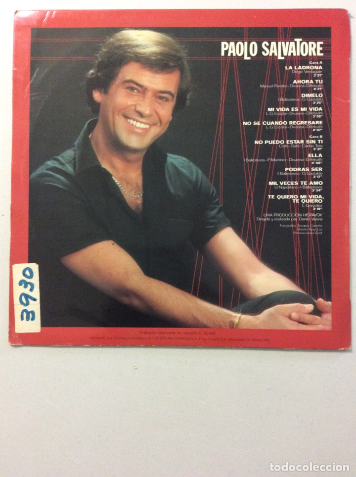Discos de vinilo: Paolo Salvatore. La ladrona. - Foto 2
