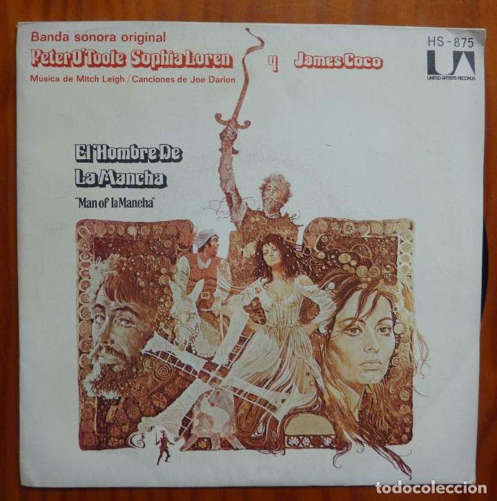 Discos de vinilo: EL HOMBRE DE LA MANCHA / BSO / 1973 / SINGLE - Foto 1