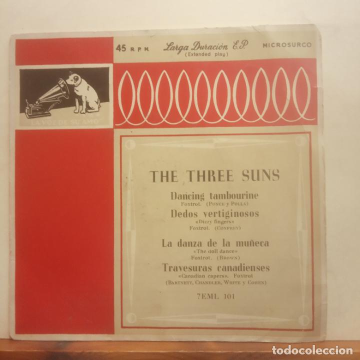 Discos de vinilo: SINGLE. THE THREE SUNS. LA VOZ DE SU AMO - Foto 1
