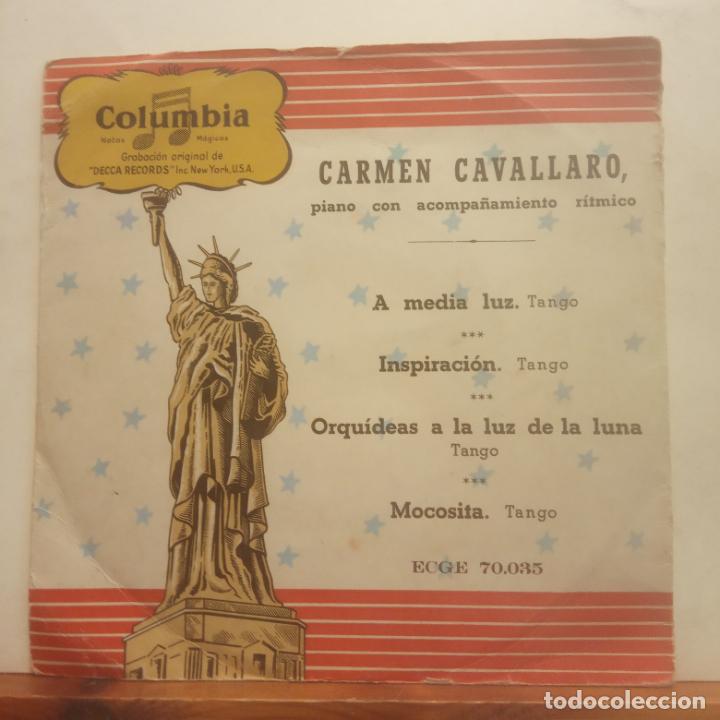 Discos de vinilo: SINGLE. CARMEN CAVALLARO. COLUMBIA - Foto 1