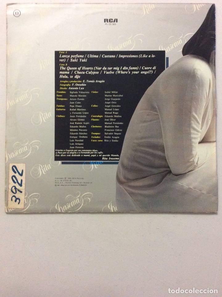 Discos de vinilo: Rita Irasema. Lanza perfume. - Foto 2