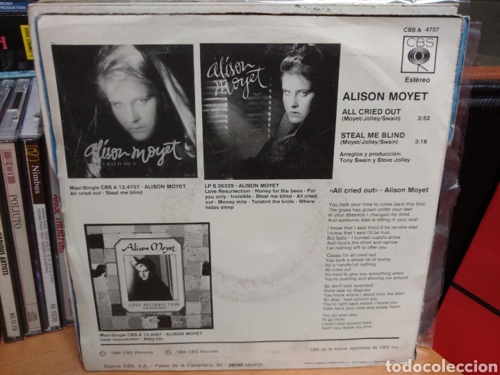 Discos de vinilo: Allison Moyet - All Cried Out (7&rdquo;, Single) - Foto 2