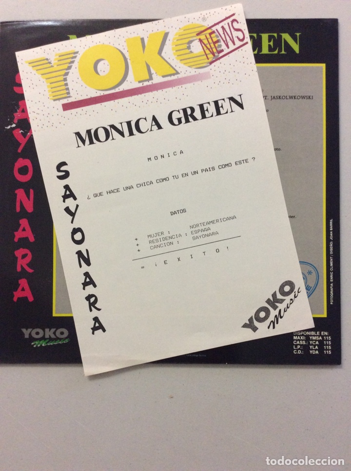 Discos de vinilo: Monica Green. Sayonara. - Foto 3