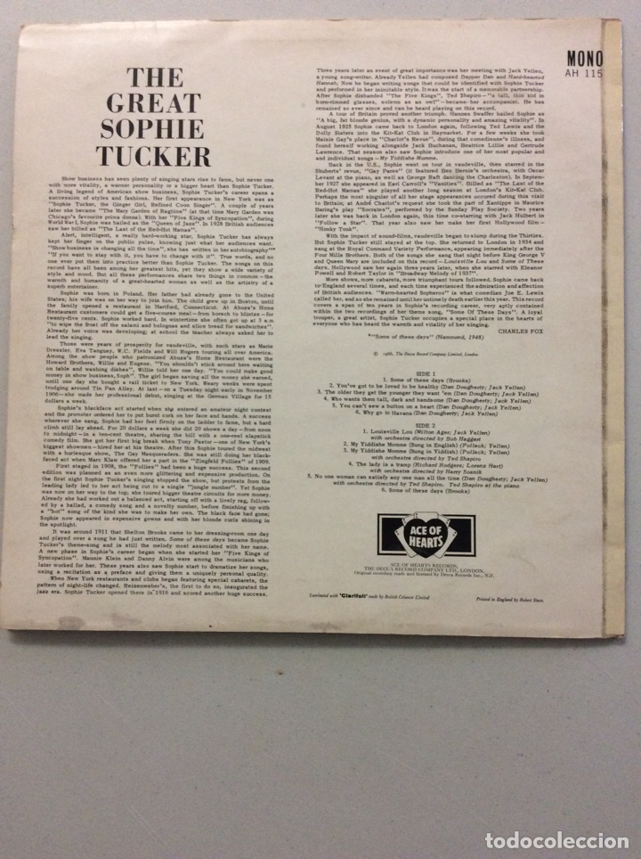 Discos de vinilo: Sophie Tucker. The great. - Foto 2