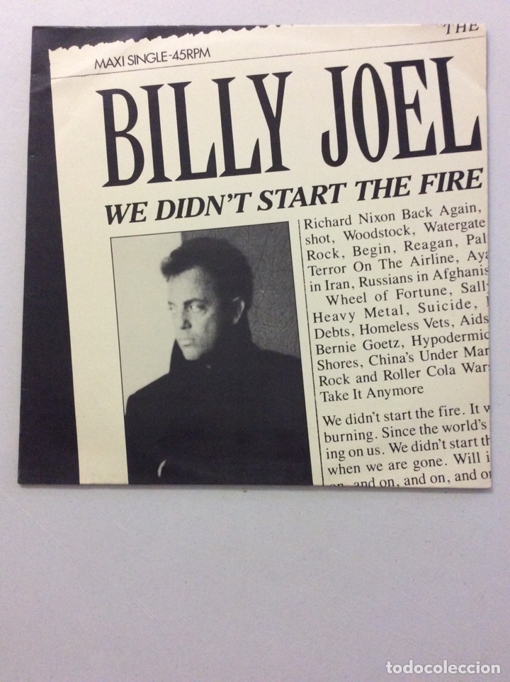 Discos de vinilo: Billy Joel. We didn&rsquo;t start the fire. - Foto 1