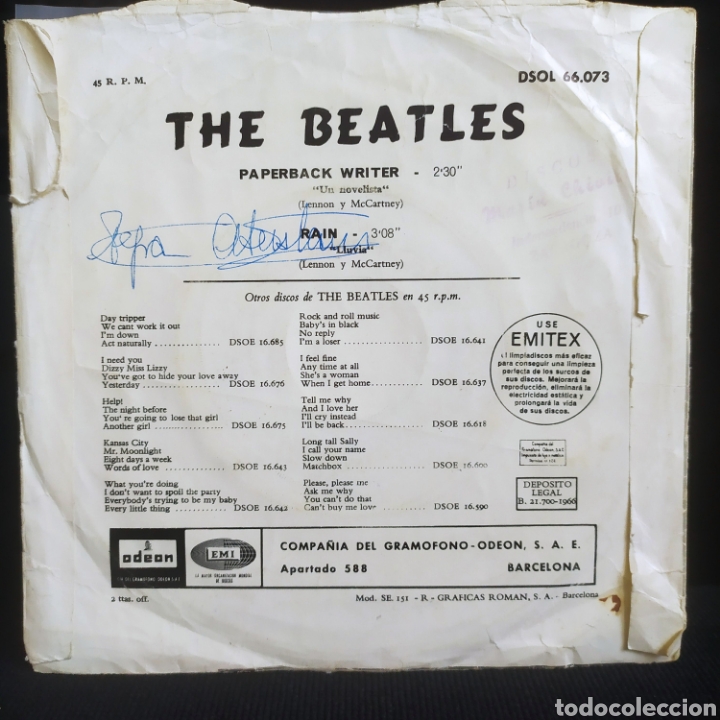 Discos de vinilo: The Beatles - Paperback Writer 1966 - Foto 2