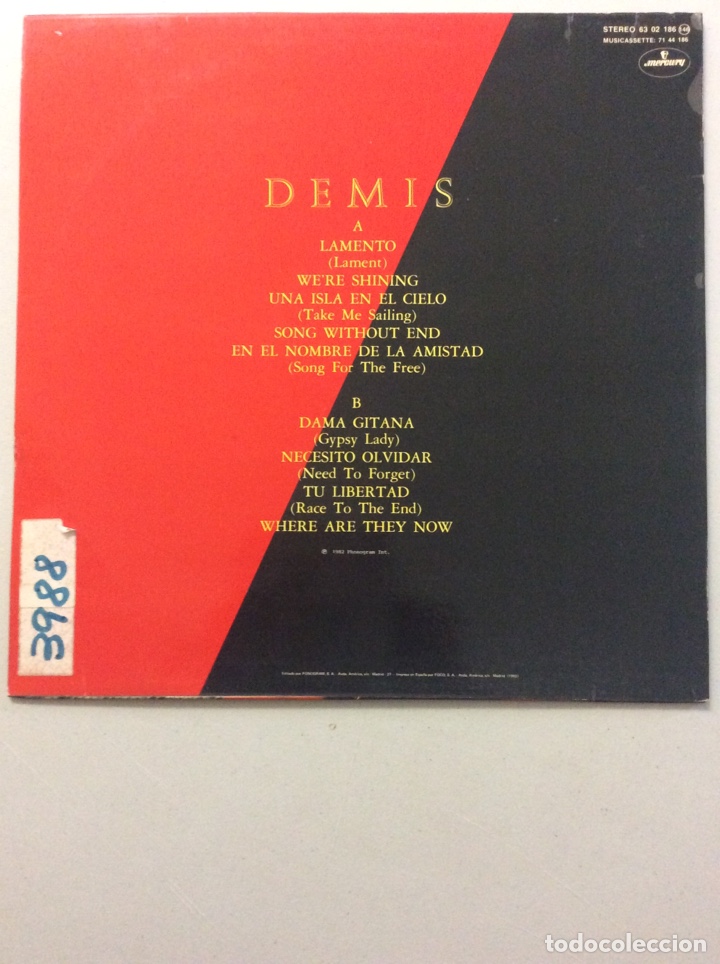 Discos de vinilo: Demis. Lamento. - Foto 2