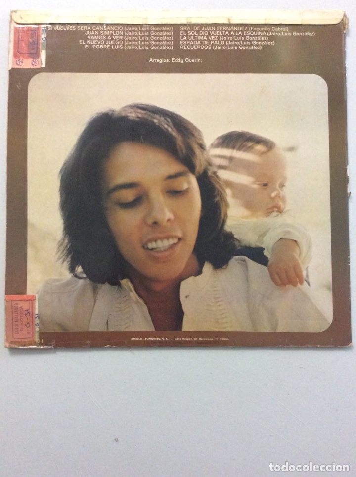 Discos de vinilo: Jairo. Si vuelves ser&aacute; cansancio. - Foto 2