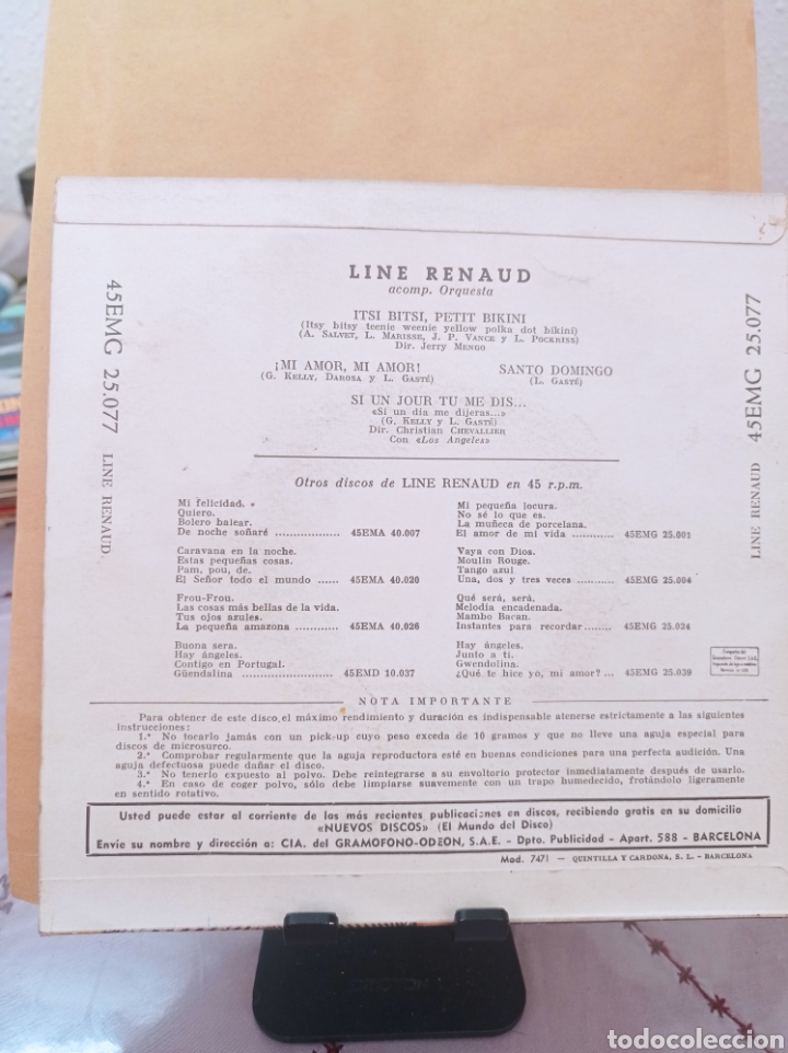 Discos de vinilo: LINE RENAUD BIKINI AMARILLO PATH&Eacute; - Foto 2