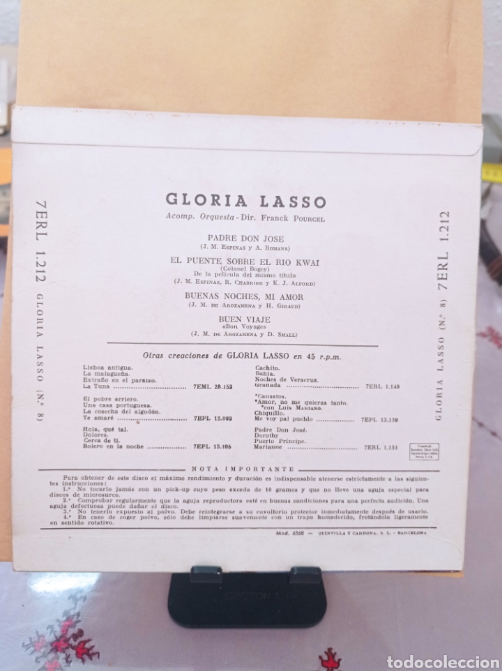 Discos de vinilo: GLORIA LASSO PADRE DON JOS&Eacute;..... - Foto 2