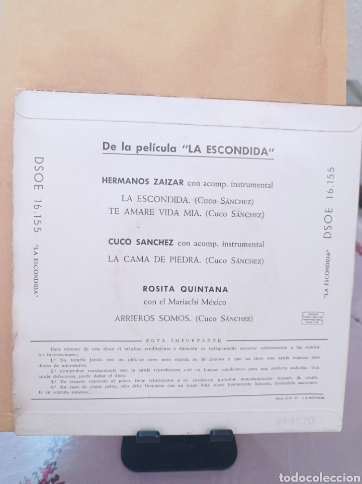 Discos de vinilo: LA ESCONDIDA - Foto 2