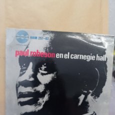 Discos de vinilo: PAUL ROBESON EN EL CARNEGIE HALL. Lote 347058333