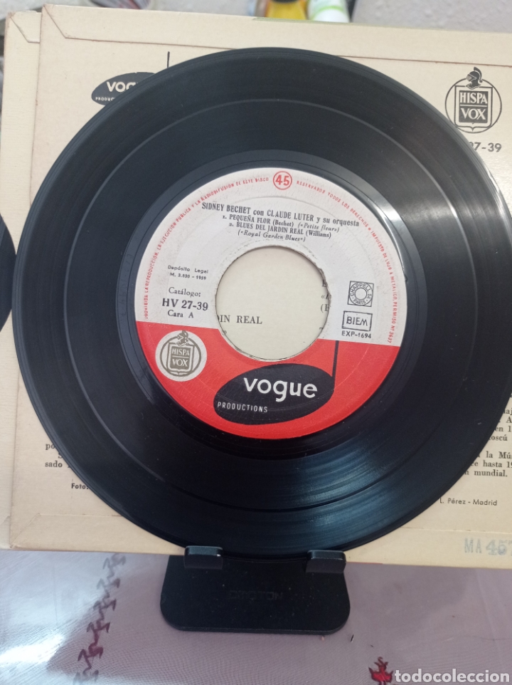 Discos de vinilo: 2DISCOS DE SIDNEY BECHET CON CLAUDE LUTER Y SU ORQUESTA - Foto 3