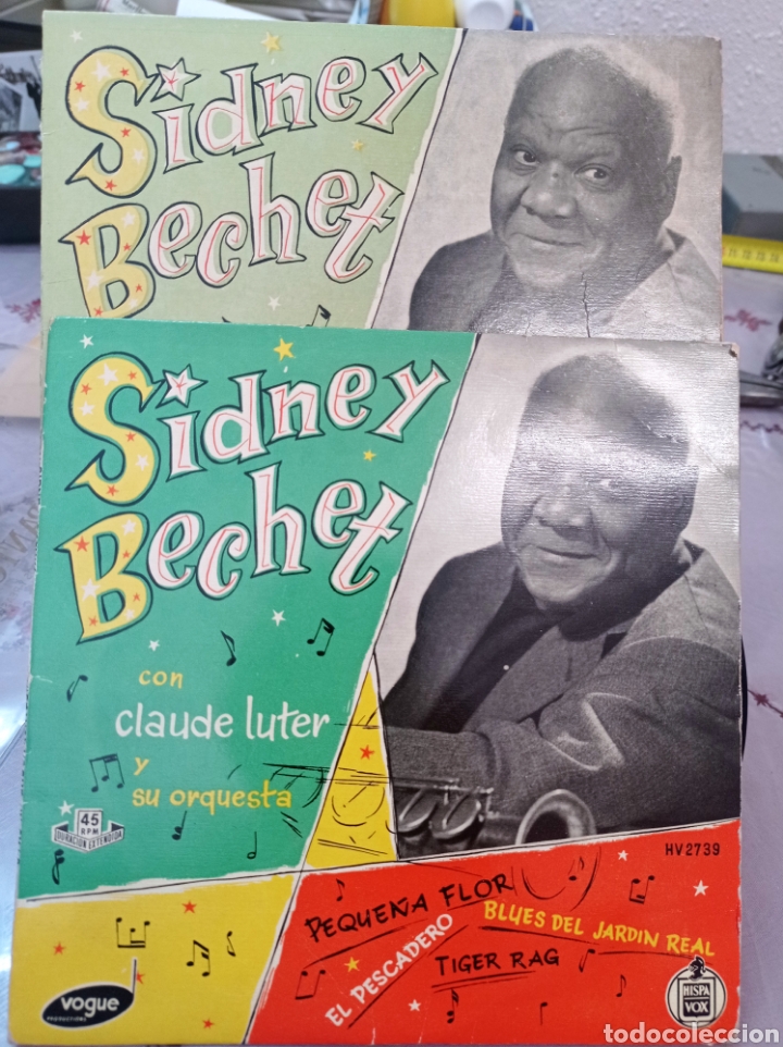 Discos de vinilo: 2DISCOS DE SIDNEY BECHET CON CLAUDE LUTER Y SU ORQUESTA - Foto 1