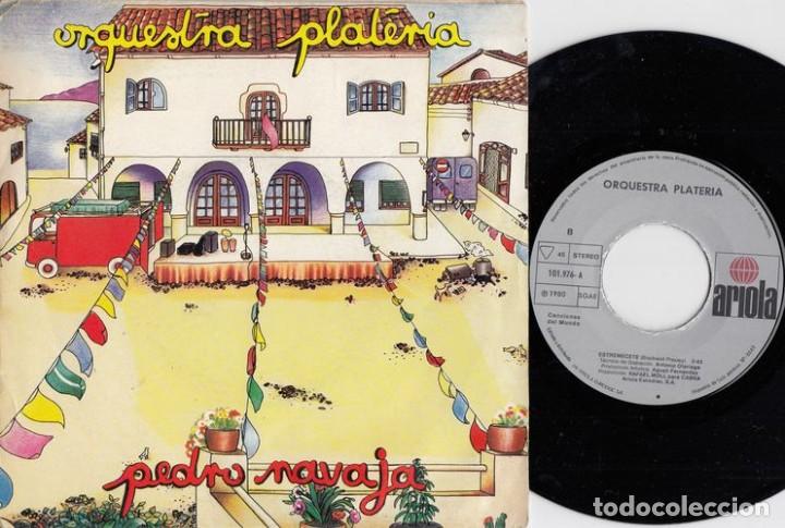 Disques de vinyle: ORQUESTA PLATERIA - PEDRO NAVAJA - SINGLE DE VINILO PROMOCIONAL - SALSA CS - 57
