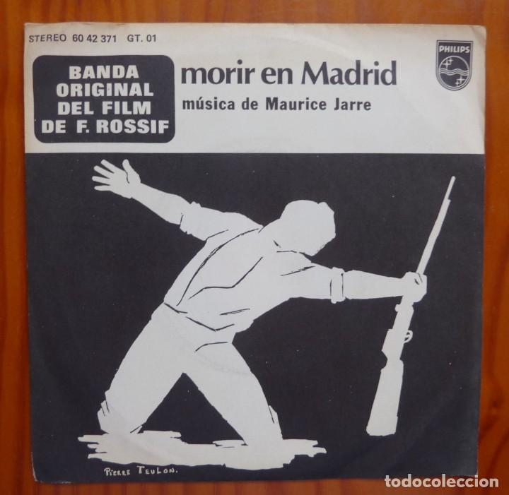 Discos de vinilo: MORIR EN MADRID / MAURICE JARRE / BSO / 1978 / SINGLE - Foto 1