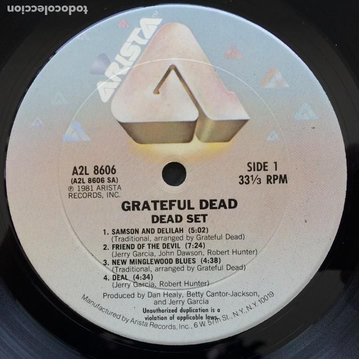 Discos de vinilo: Grateful Dead &lrm;&ndash; Dead Set , 2 LPs, US 1981 Arista* - Foto 8